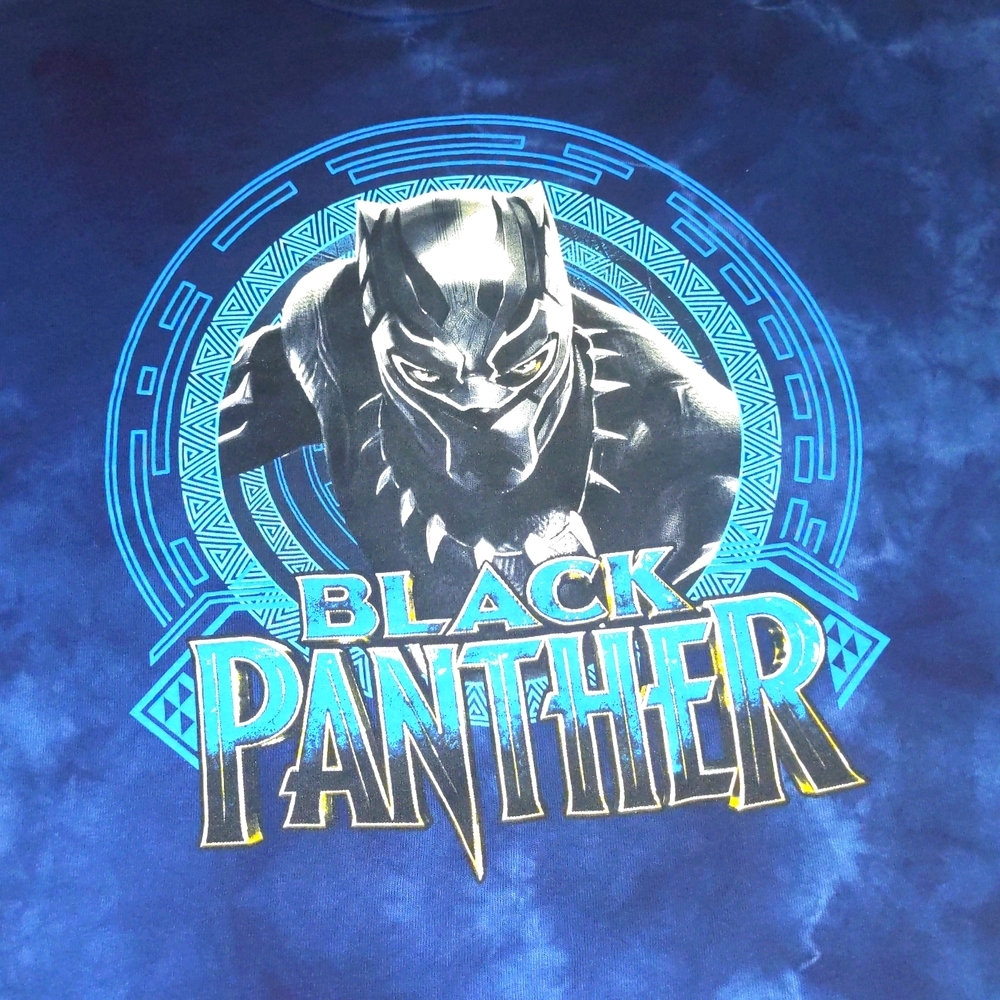 Black Panther Blue tie dye shirt